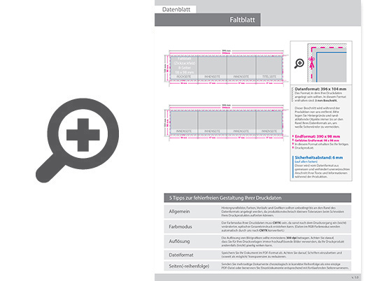 Product Bild faltblatt__gefalzt_auf_quadrat_9_8_cm_x_9_8_cm__vertikaler_zickzackfalz__8-seitig