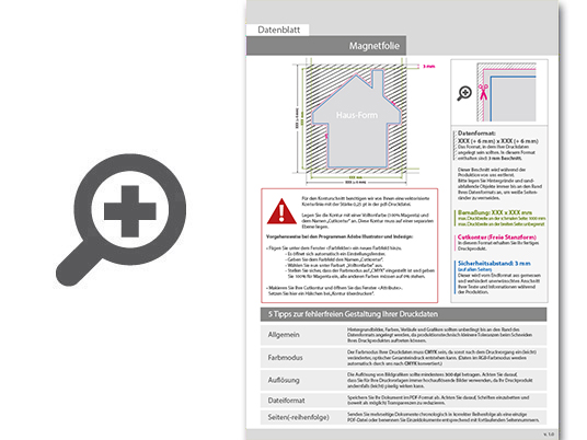 Product Bild hochwertige_k__hlschrank-magnetfolie_in_haus-form___einseitig_4_0-farbig_bedruckt