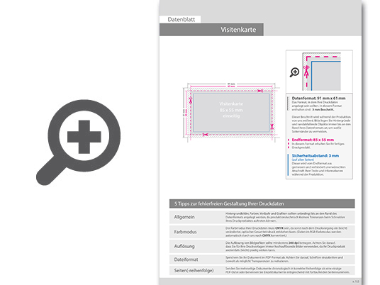 Product Bild visitenkarten_quer_5_0_farbig_85_x_55_mm___einseitig_bedruckt_(cmyk_4-farbig_+_1_pantone-sonderfarbe)